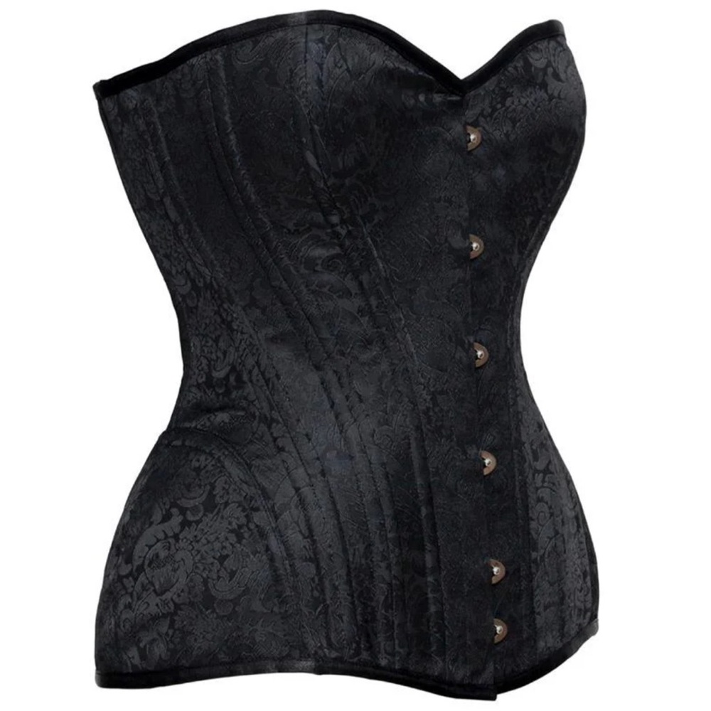 Violet Vixen Midnight Hipster Overbust Waist Trainer/Steel-Boned Corset
